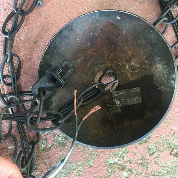 Set of 2 Vintage Cage Globe Mid Century Hanging Light Black - Picture 8 of 8